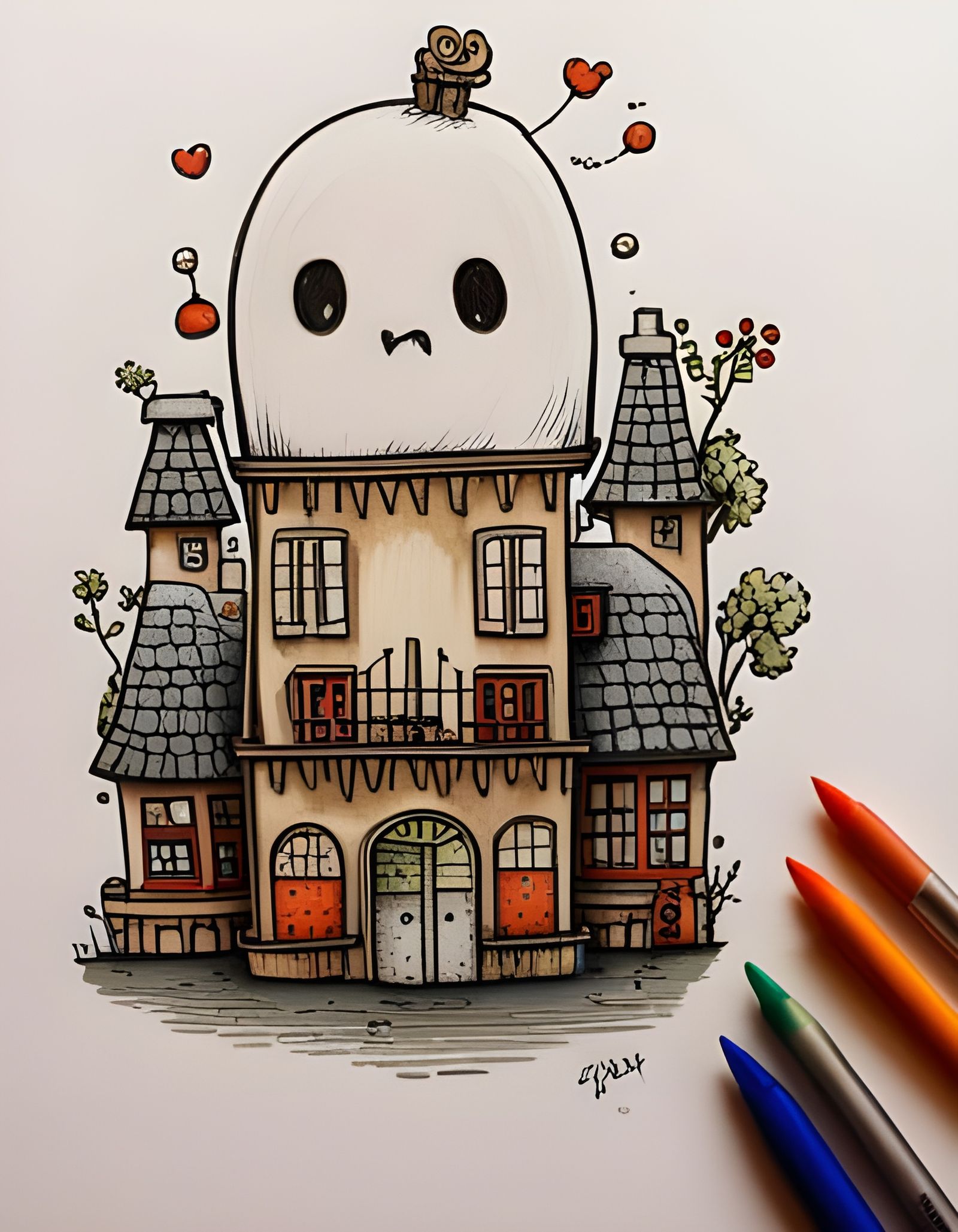 A Cute Haunted House Ai Generated Artwork Nightcafe Creator