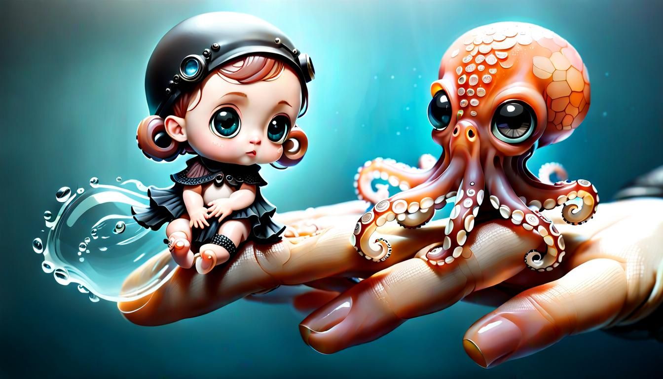 The extra bubble: Oops.. [It was supposed to be a baby octopus]  by @Inna 