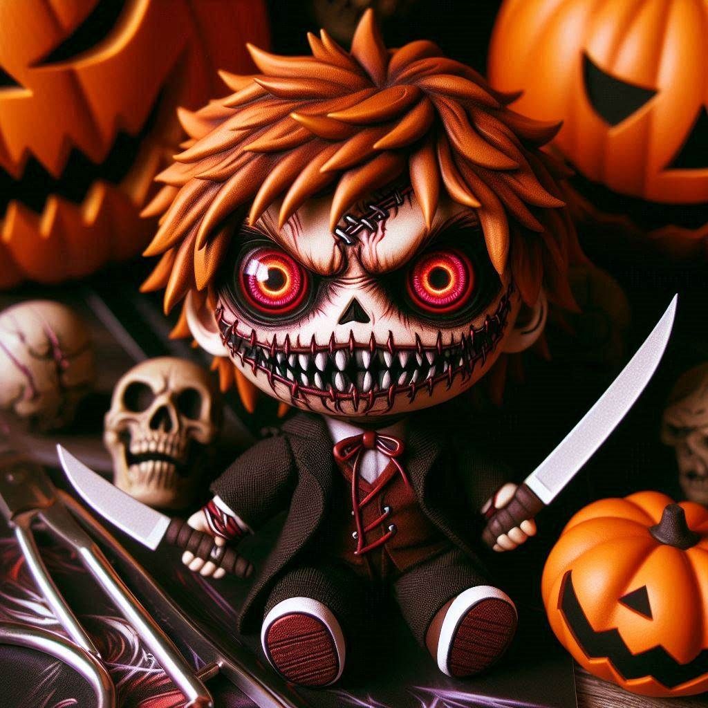 chibi Halloween kids