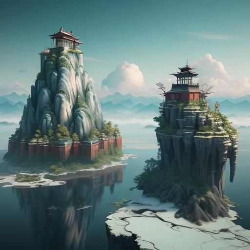 Ink Painting of Spring Plowing with Dragons