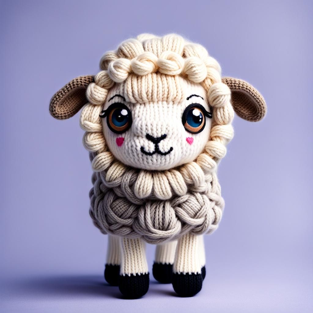 A Sheep made of wool