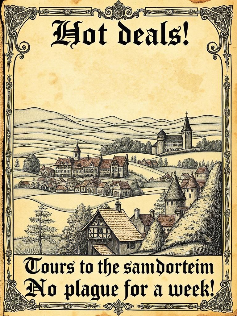 Medieval travel poster  by @Novael