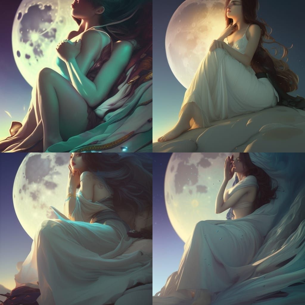 With the moon