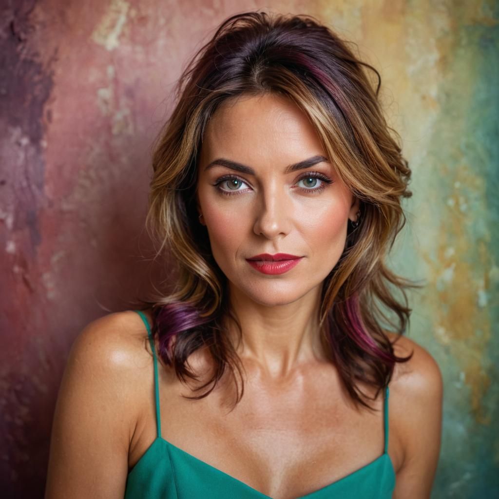 Elegant Portrait of a 40-Year-Old Woman