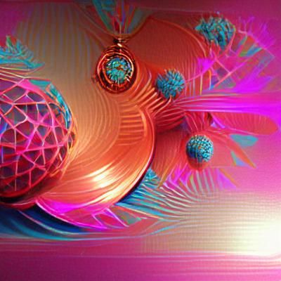 Golden pink fractal