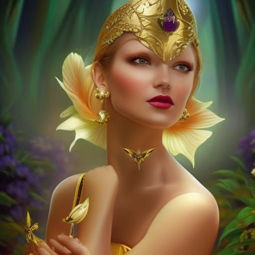 Angel face but devil fun, but beautiful woman on paradise