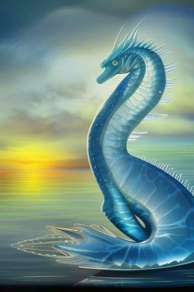 Sunny Seahorse Drawing