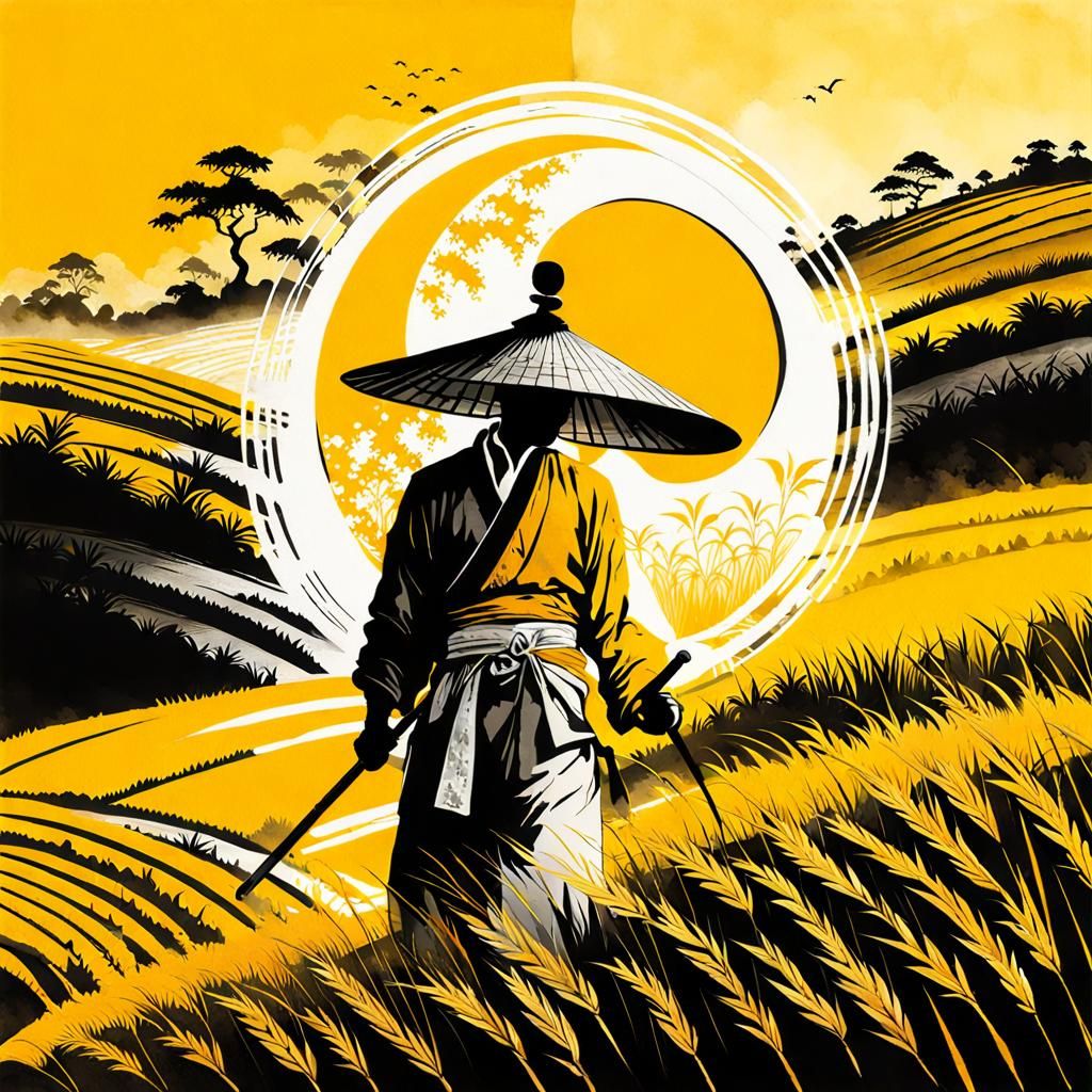 Rice fields.  by @Csf