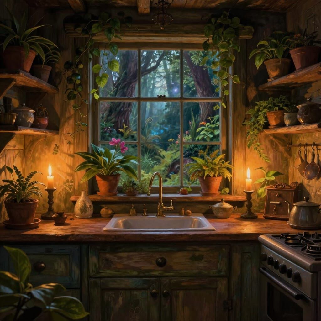 Cozy little kitchen   by @Lisa Marie 