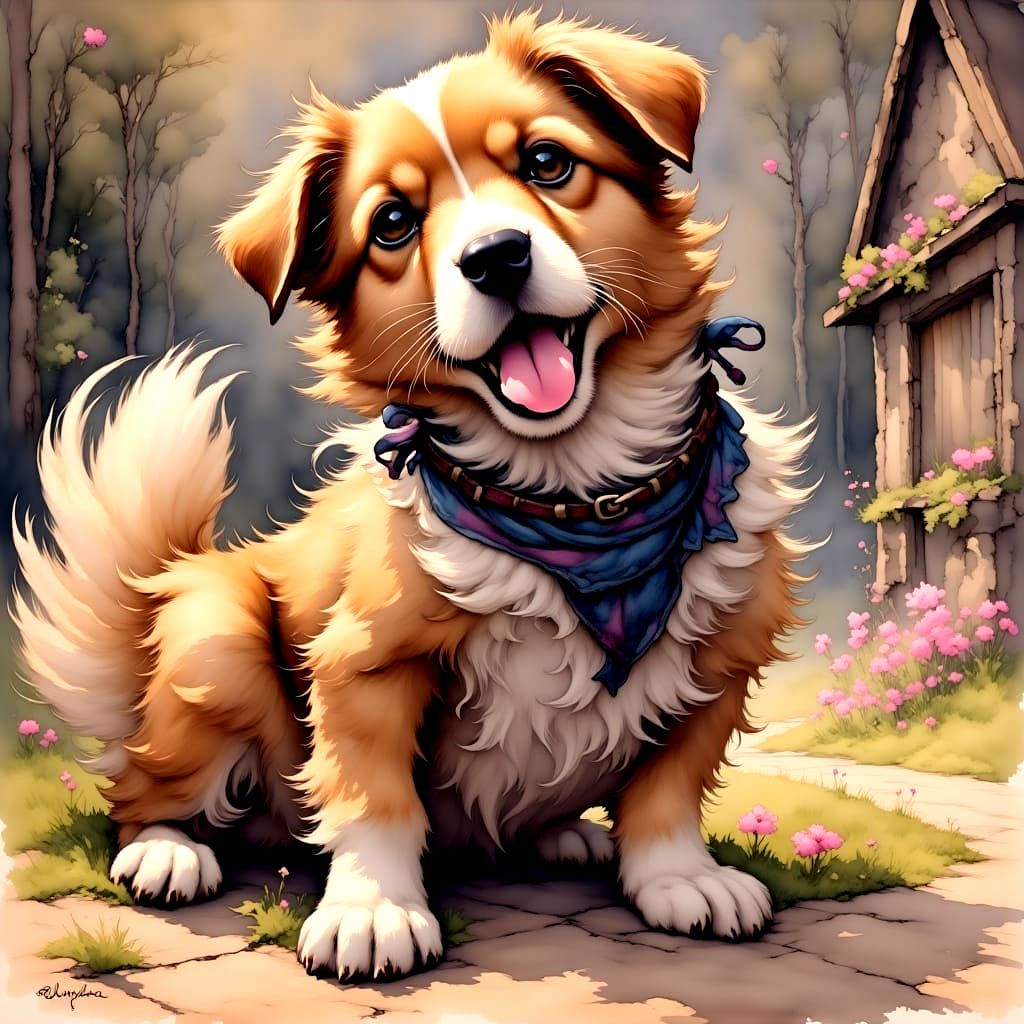 Cute, friendly puppy  by @Taralie