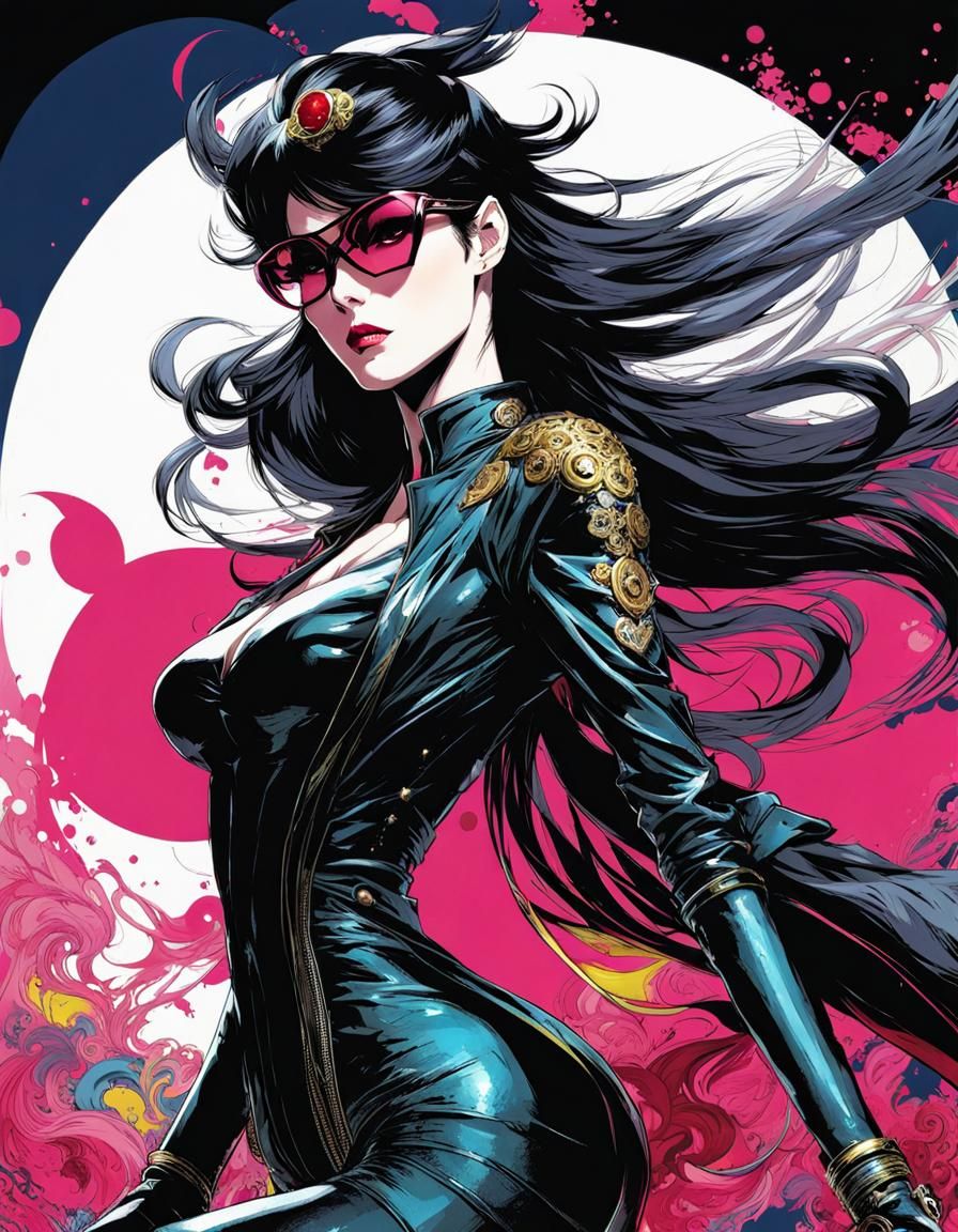 Bayonetta from the Bayonetta series, cute, beautiful, and colorful!   by @Devin Bocka