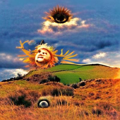 the fool on the hill sees the sun going down and the eyes in...
