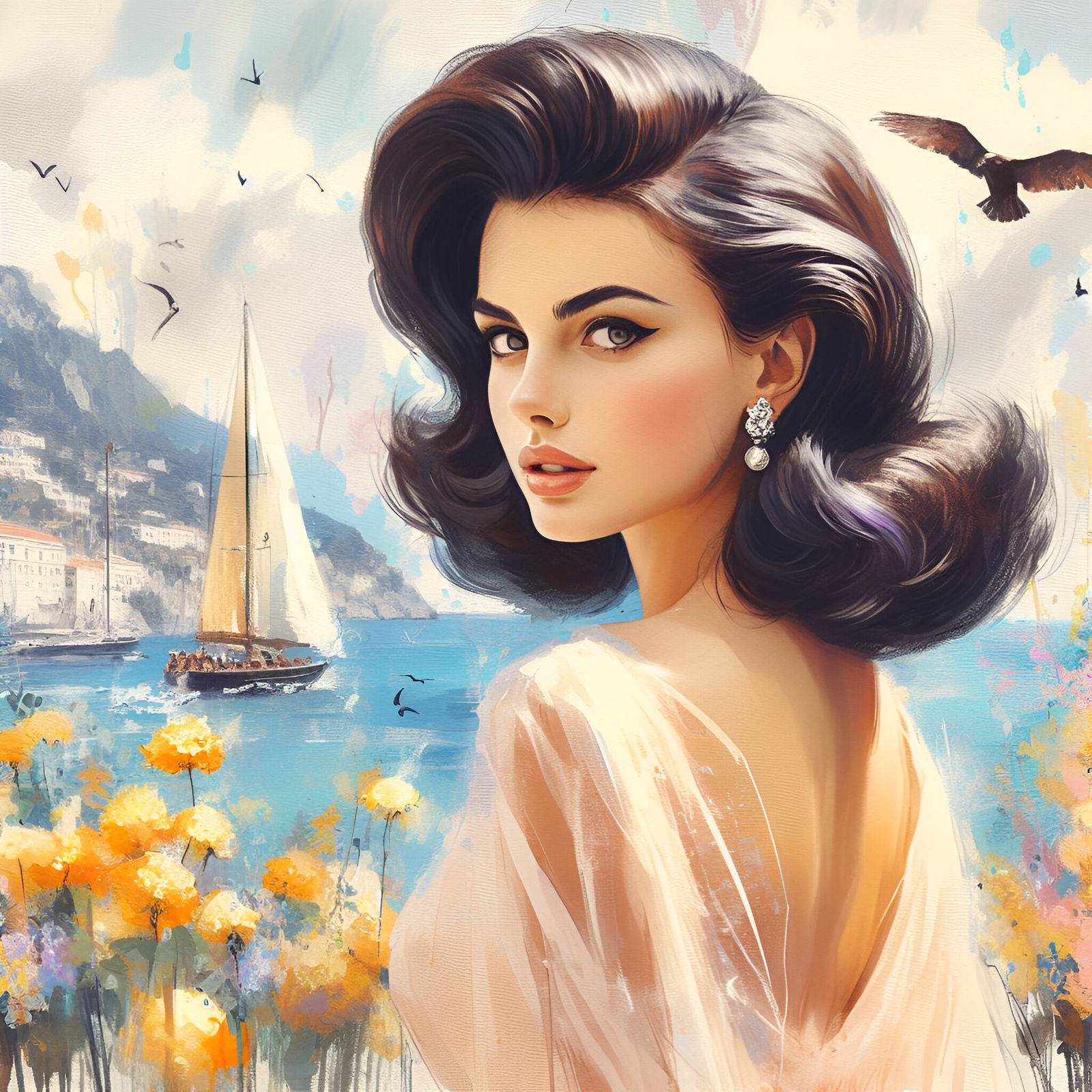 Beautiful woman - bygone days 1