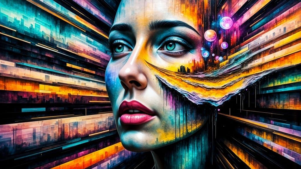 Surreal Futuristic Landscapes in Neon Minimalism