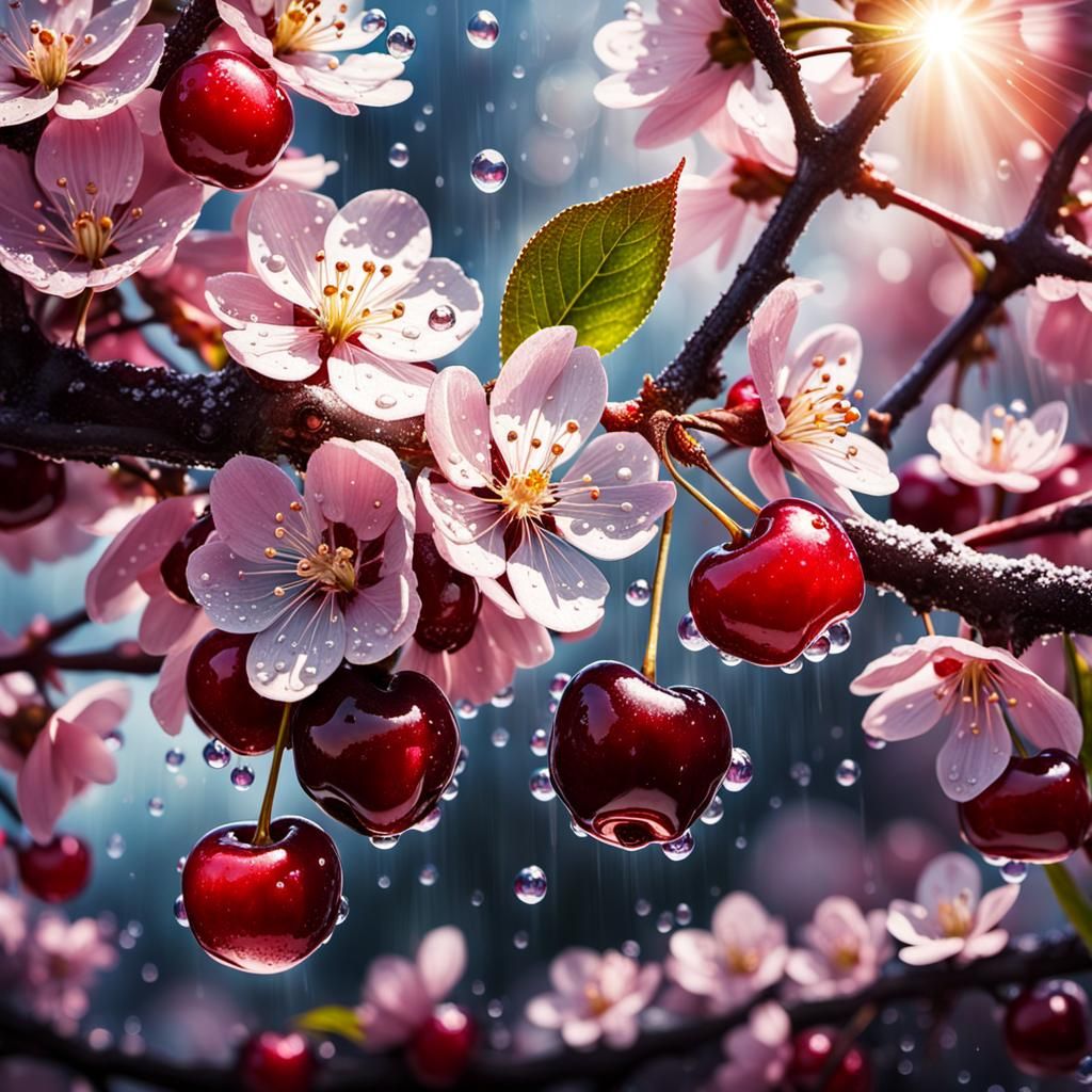 Cherries in the Morning Light  by @Shywolf