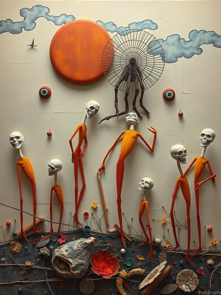 Disturbing Mixed Media Lunatics in Surreal Style