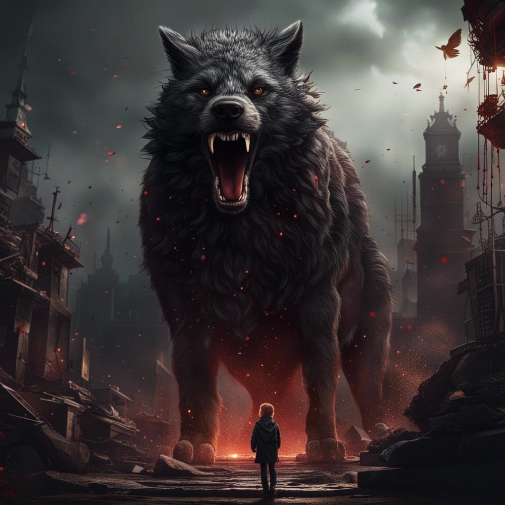 Who's afraid of the big bad wolf - AI Generated Artwork - NightCafe Creator