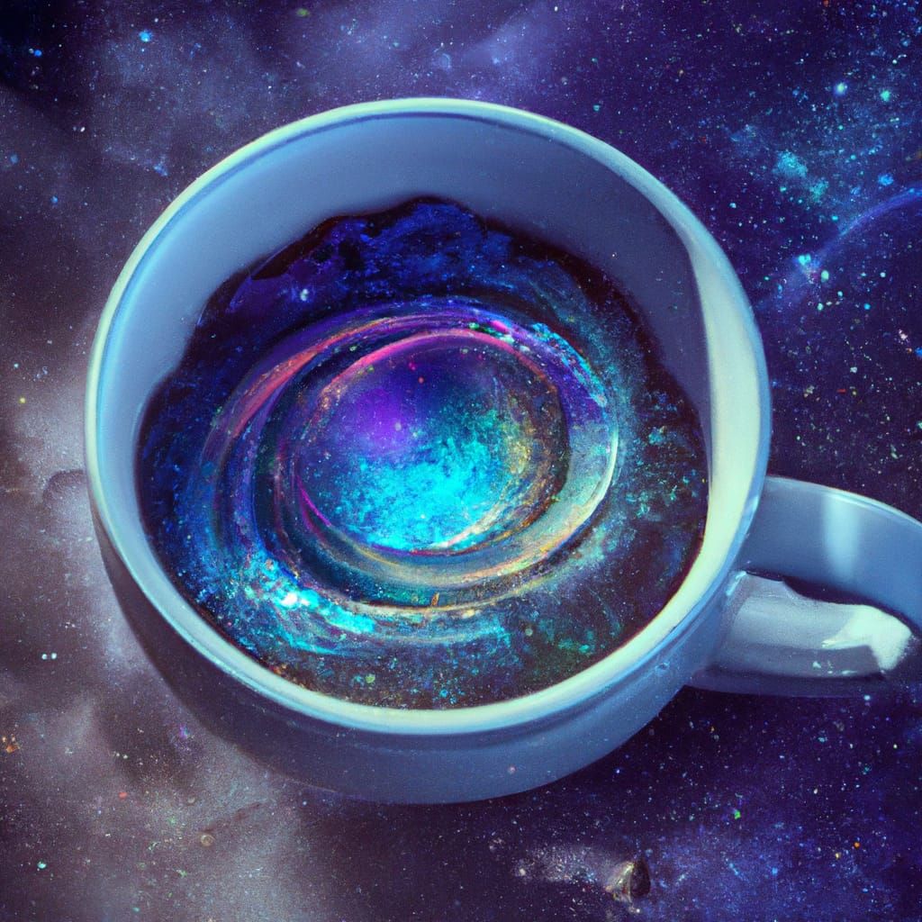 Galaxy in Teacup: Digital Illustration Cover Art