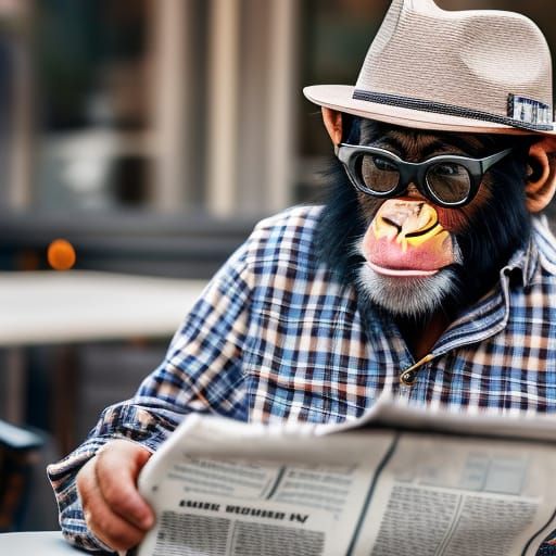 Chimp off the old block  by @Marinaoceana