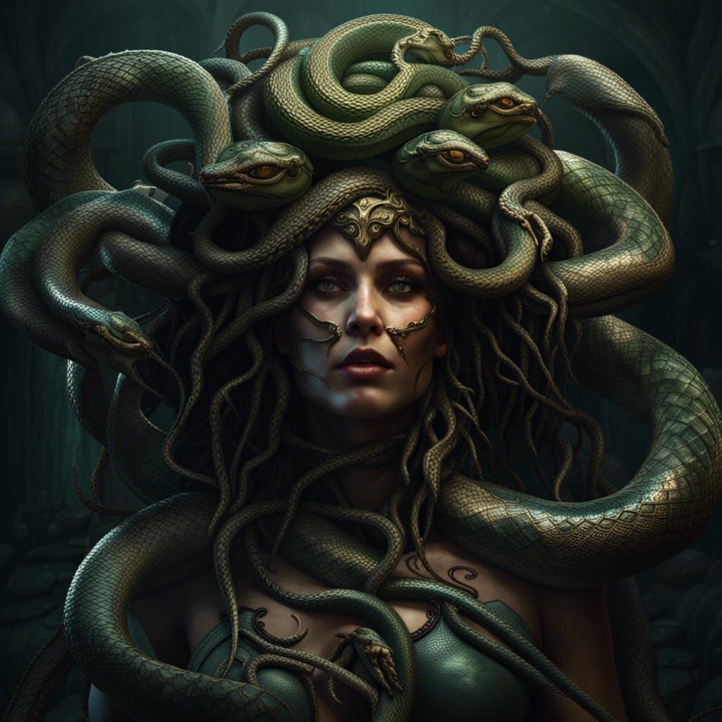 Medusa woman - AI Generated Artwork - NightCafe Creator