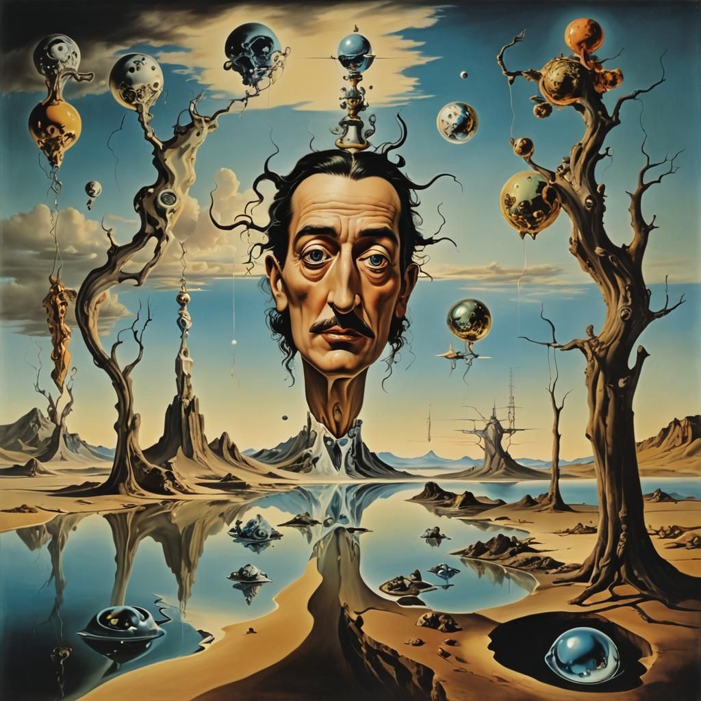 by Salvador Dalí. Surreal, dreamlike, unreal, illusory, visionary ...