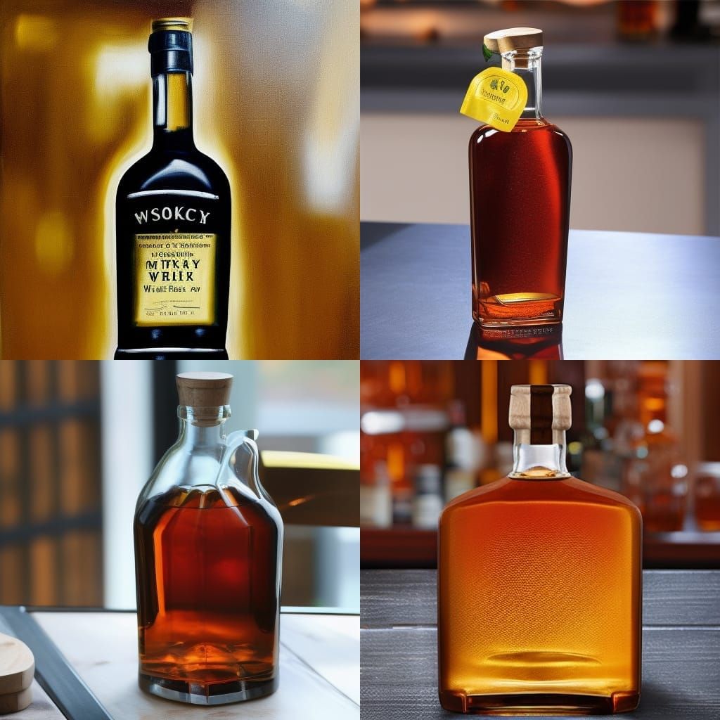 whiskey bottle (prompt study)