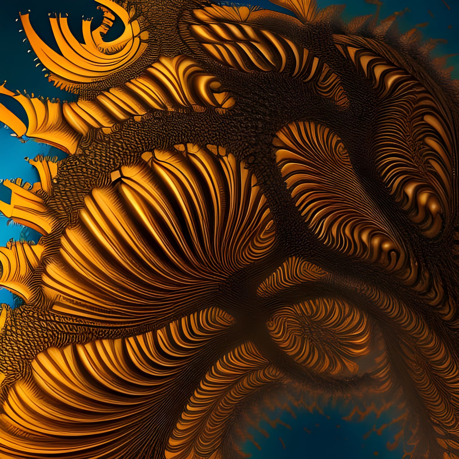 Anatomically correct Fractal condor, fractal scaling, zoom s...