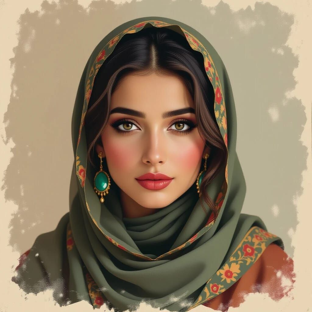 Portrait painting of a woman