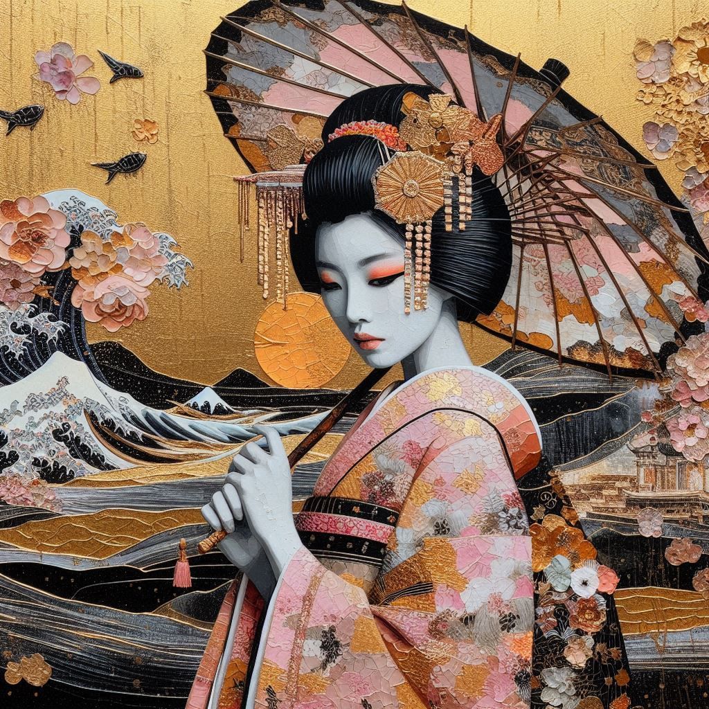 La geisha et l'ombrelle