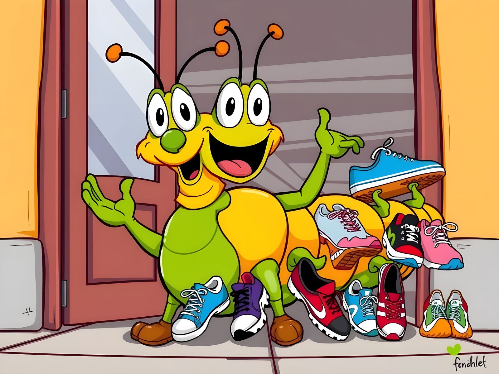 Doubly excited Double-headed shoe thief caterpillar  by @Gary Murakami