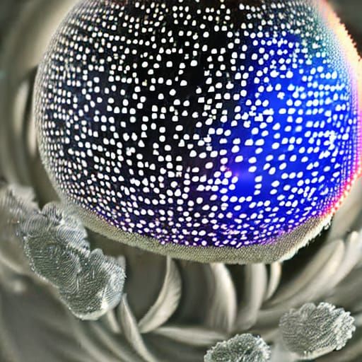 meteor shower inside a sphere cosmic beautiful hyperdetailed...