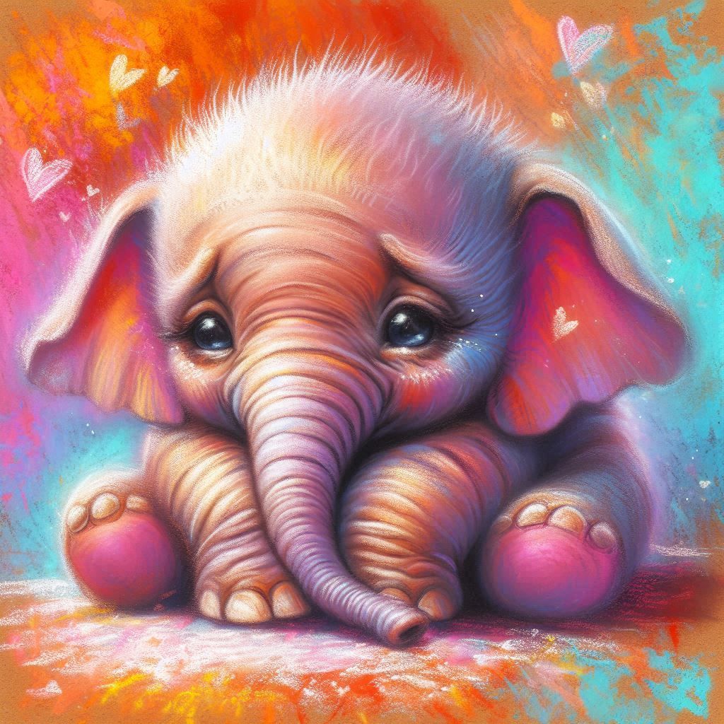 Sad elephant