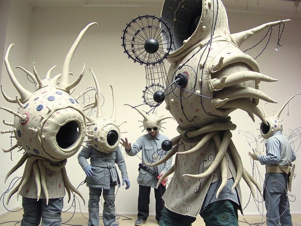 Dadaist Toadliquor Witchcraft in Cyberpunk Aesthetic