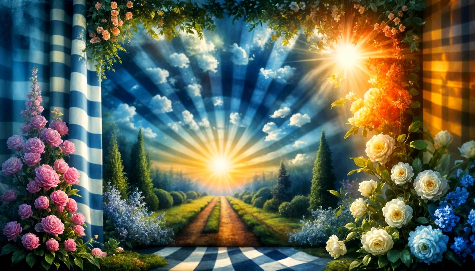 Surreal Gingham Artwork  by @The Leycer