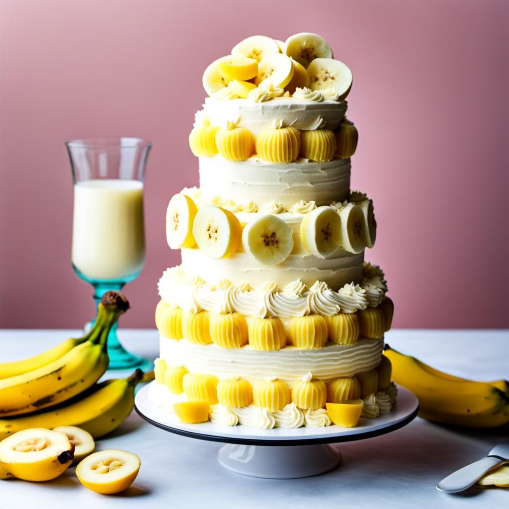 A banana cream cake