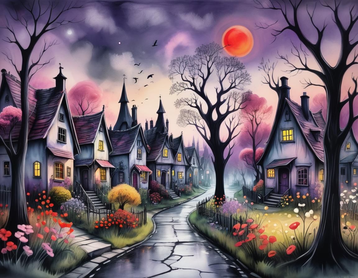 Street at evening   by @Nathalie 