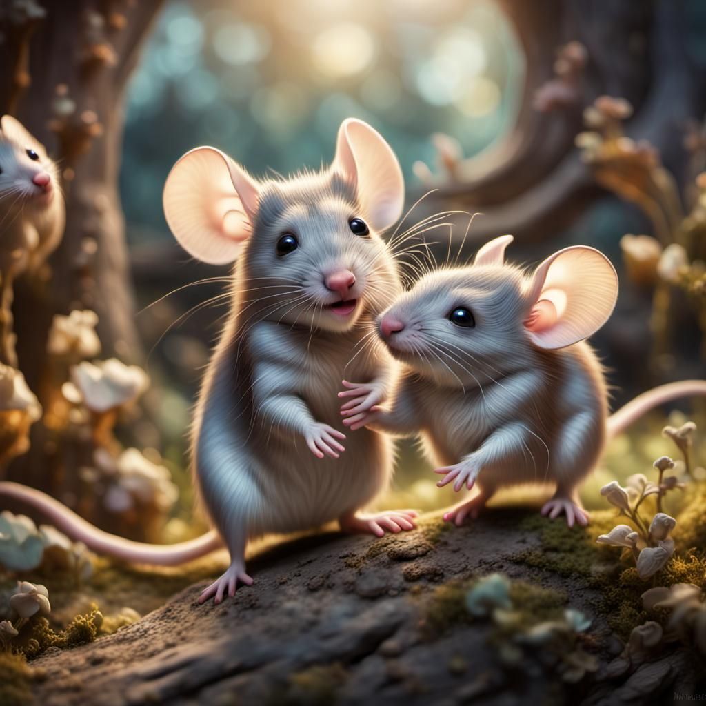 mice on an adventure - AI Generated Artwork - NightCafe Creator