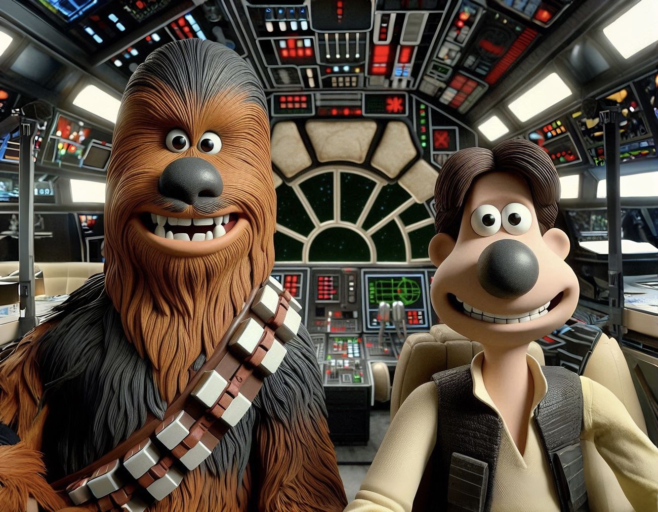Han and Chewbacca or Wallace and Gromit