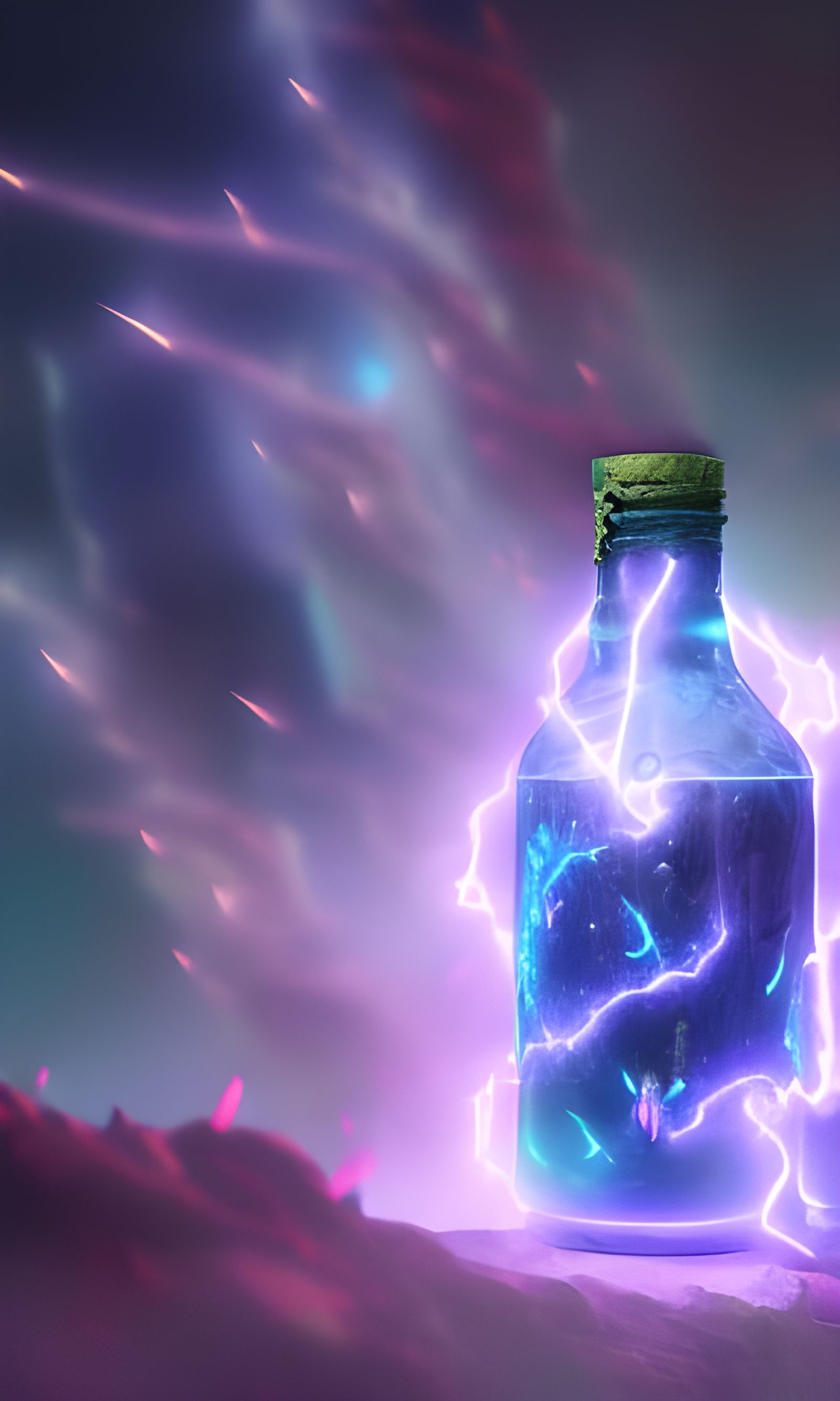 Bottled Electricity AI Generated Artwork NightCafe Creator