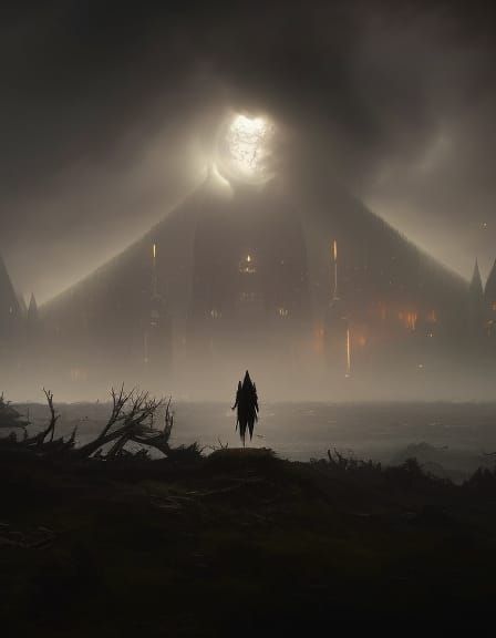 Vampira, mistress of the dark, gothic beauty, heavy fog nigh...