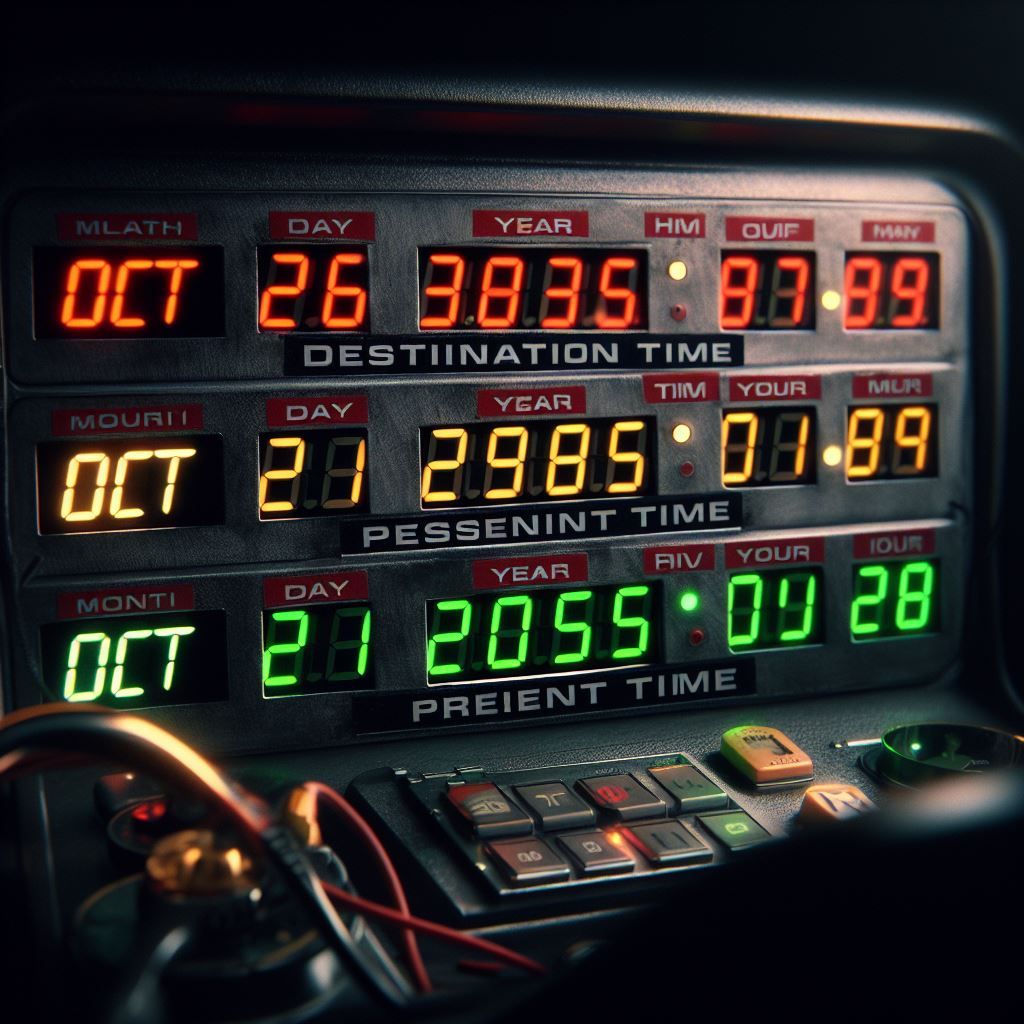 the iconic DeLorean time machine