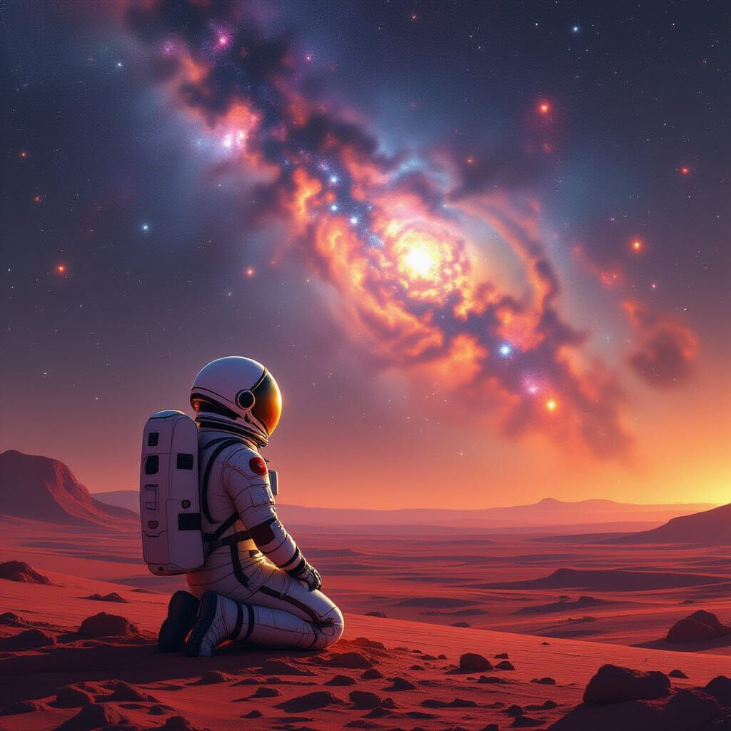 Exhausted astronaut  by @Pez