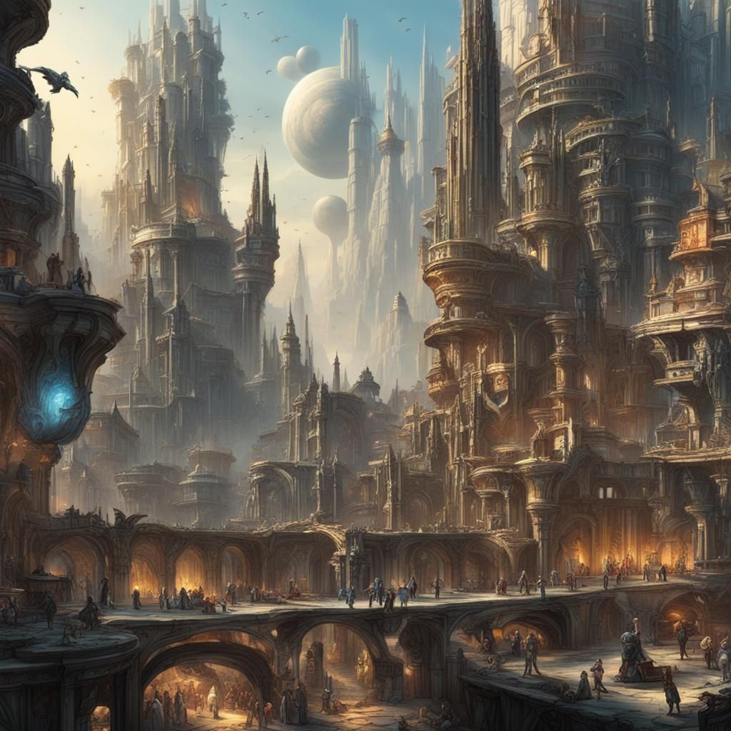 Knights and castles meet the futuristic realm of science fiction.  by @Totoyew Majon