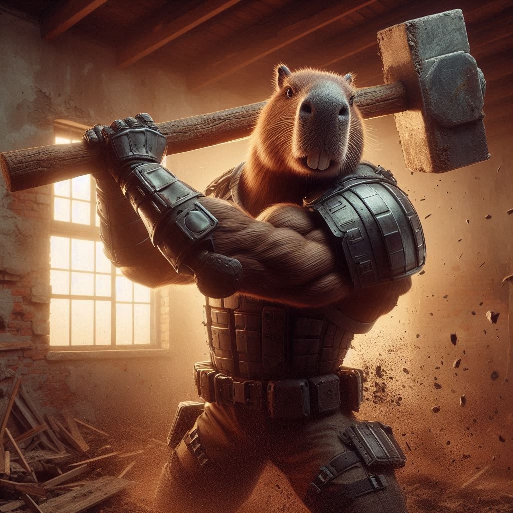 Capybara storm the house