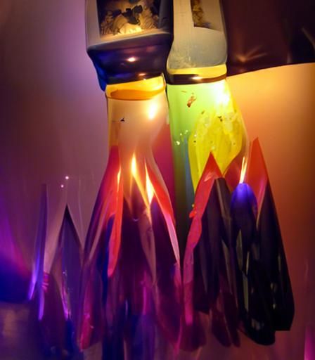 Neon lava lamp