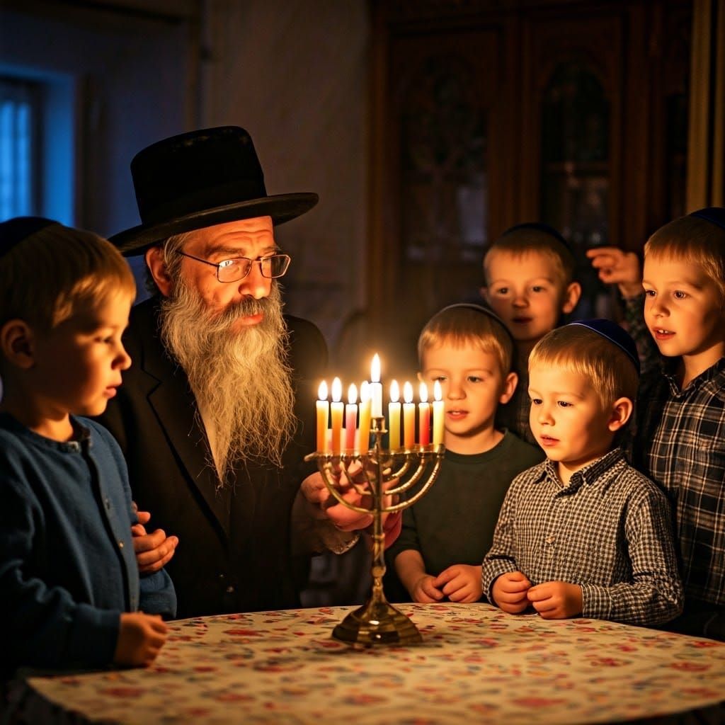 Hanukkah Celebration in Traditional Lithuanian Style