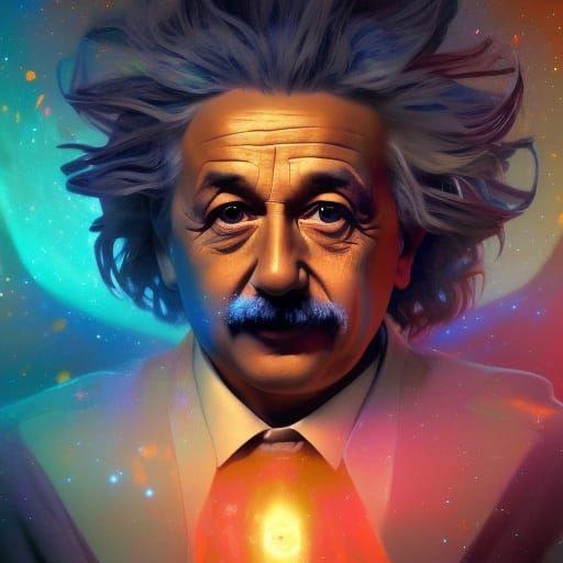 galaxy albert einstein - AI Generated Artwork - NightCafe Creator