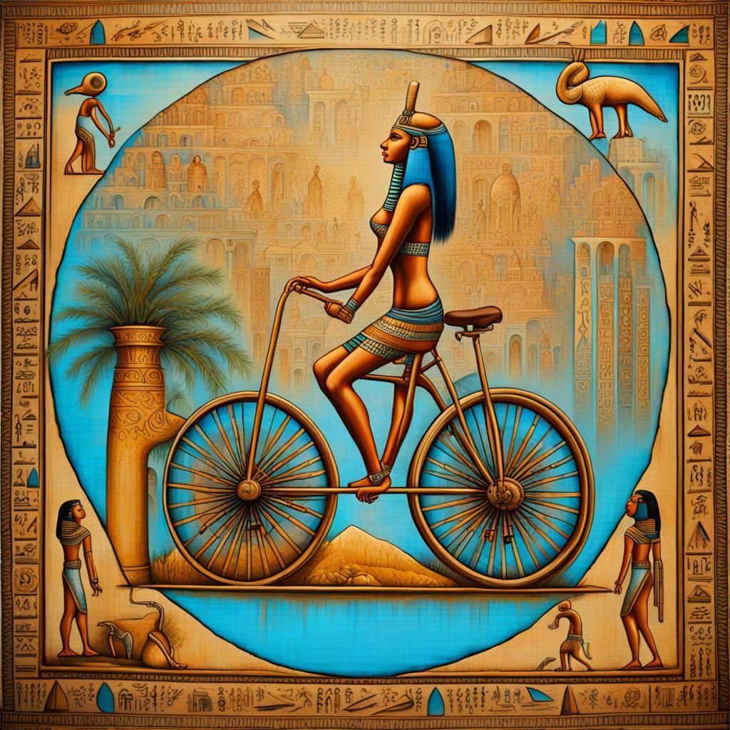 Ancient Egyptian Bicycle AI Generated Artwork NightCafe Creator