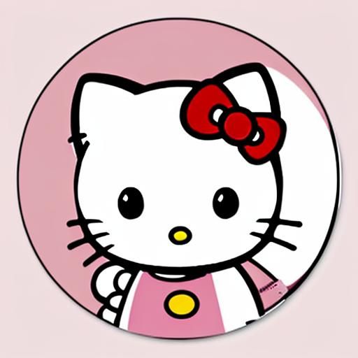 hello kitty Stickers - AI Generated Artwork - NightCafe Creator