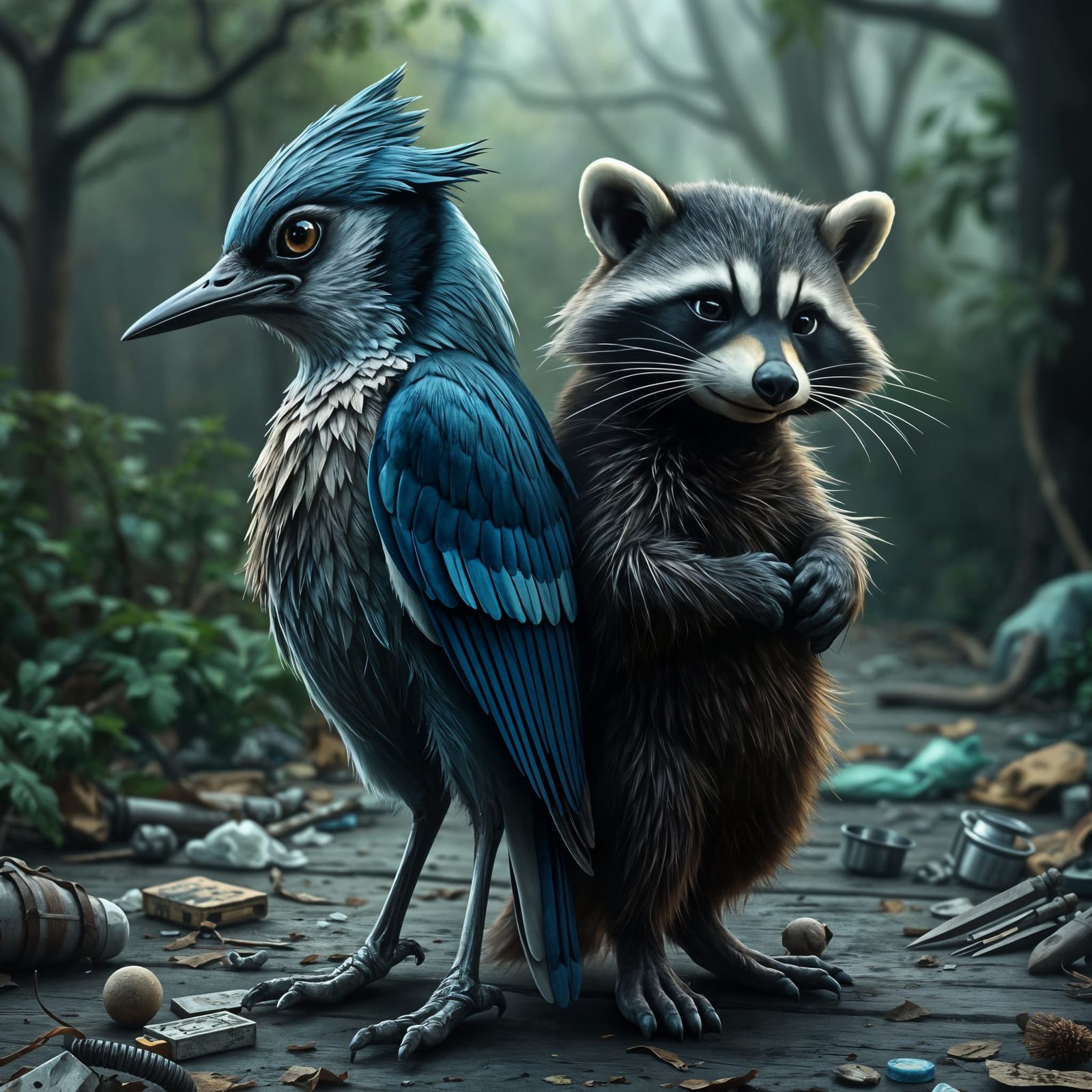 Mordecai and Rigby from "Regular Show"  by @Gossamer 